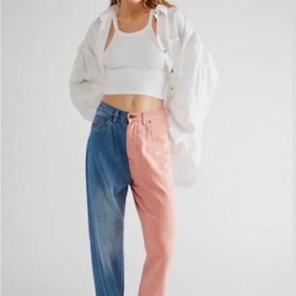 Sandrine Rose Free People Wide Leg Jeans Petal- NWT - Picture 3 of 15